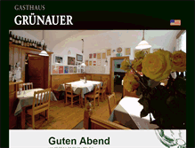 Tablet Screenshot of gasthaus-gruenauer.com